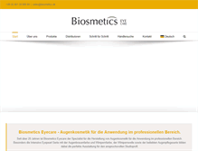 Tablet Screenshot of biosmetics.de